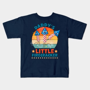 Daddy's Little Firecracker 4th of July Kids T-Shirt